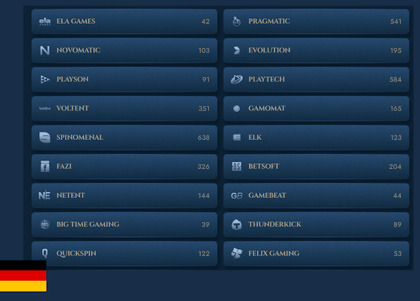 Spielanbieter im Casino Rich Royal